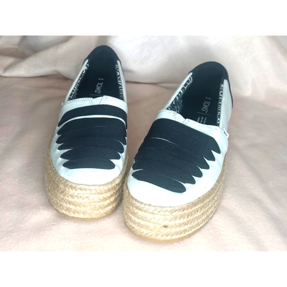 TOMS Valencia Platform espadrille slip on *size 9 NEW* - Picture 5 of 11
